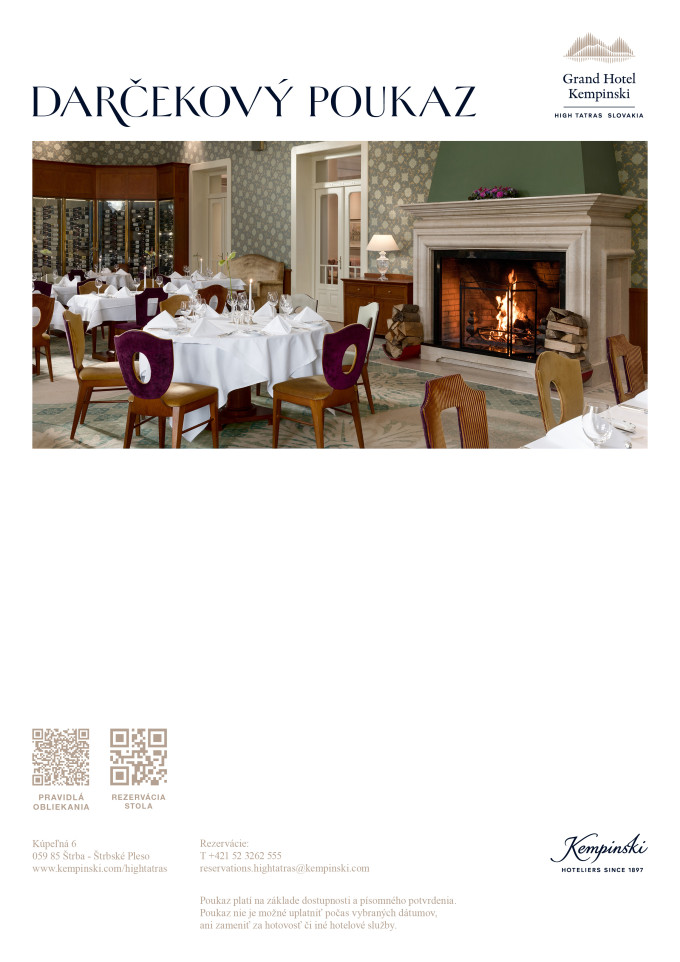 4-chodová večera „Špeciality šéfkuchára“ s párovaním vína