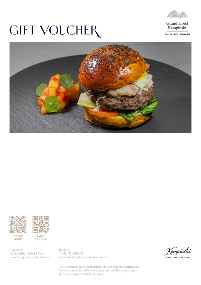 HIGH TATRAS WAGYU BURGER MENU